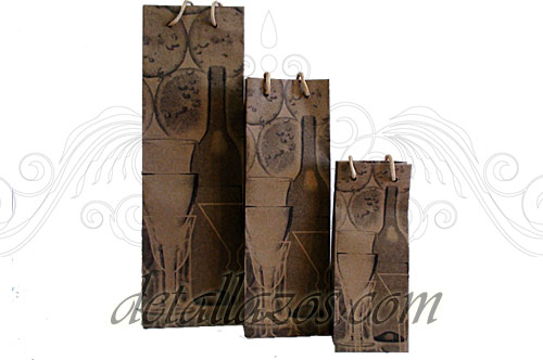 bolsas carton para botellita de vino decora tus regalos