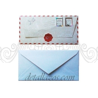 Invitación de boda carta postal