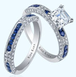 anillos y alianzas de boda con Zafiro Azul de Kirk Kara