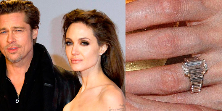 anillo de boda de Angelina Jolie