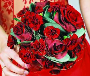 Ramo de Bouquets de novias rojas