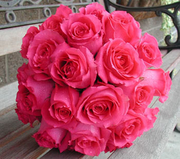 ramos de rosas en rosa para novias