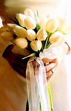 ramo de novia tulipanes blanco