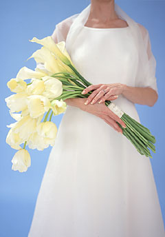 ramo de novias tulipanes blanco