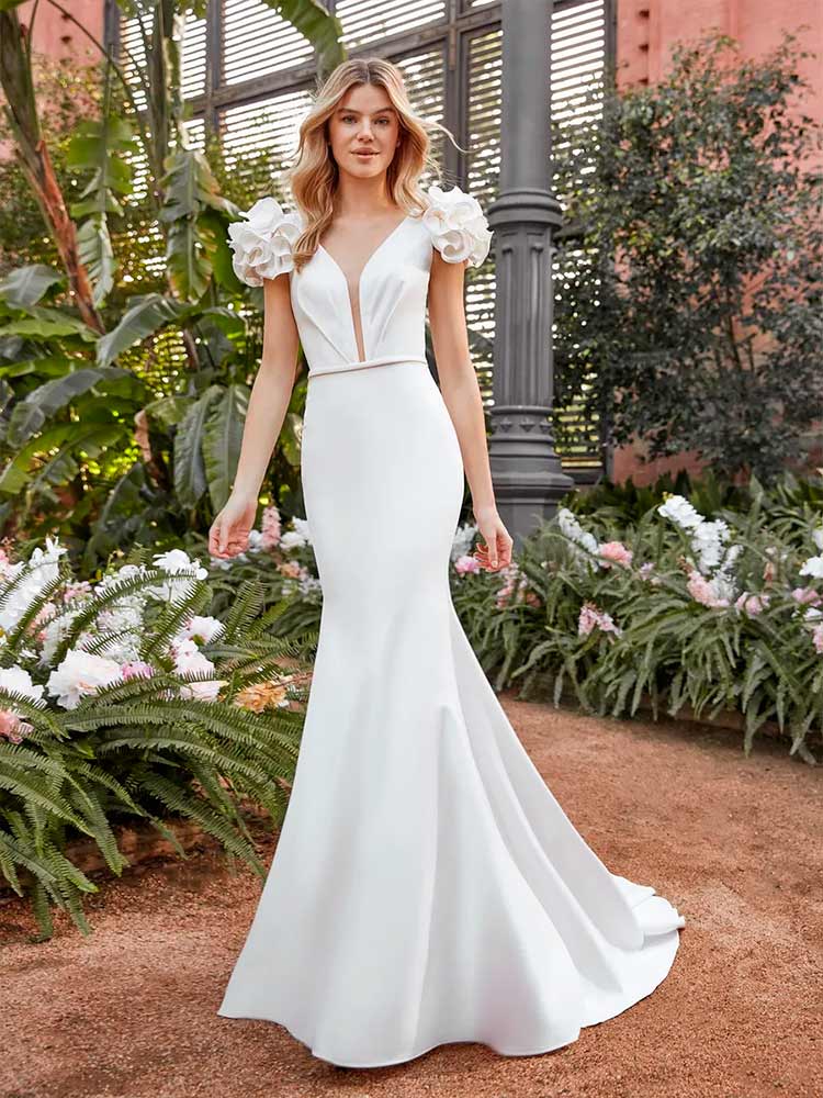 La Sposa 2021 Becca Vestido de novia sencillos