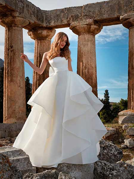 Nicole Milano 2022 vestido de novia de corte princesa Afrodite
